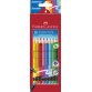 FABER-CASTELL Crayons de couleur gommable avec grip, étui de 10