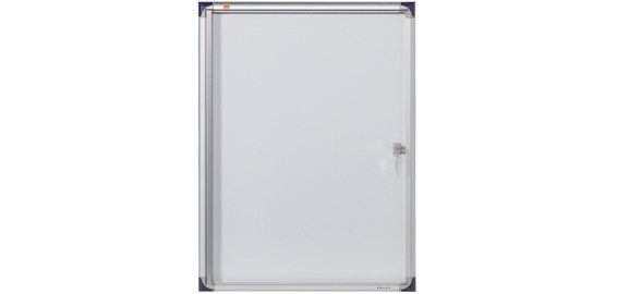 Vitrine extra plat fond métal 4 feuilles