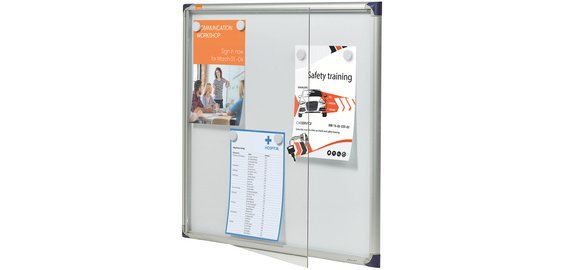 Vitrine extra plat fond métal 2 feuilles