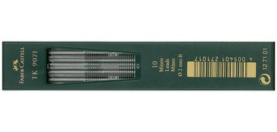 FABER-CASTELL Mines TK 9071, noir profond, degré dureté: 4H