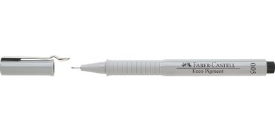FABER-CASTELL ECCO PIGMENT Faserschreiber 0,7 mm, schwarz