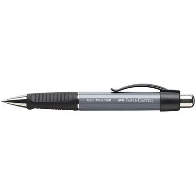 FABER-CASTELL Stylo à bille rétractable GRIP PLUS, gris