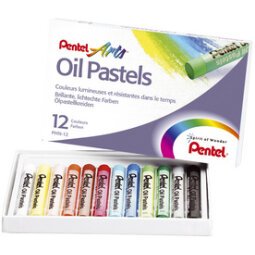 NL_Lapices pentel oil pastel caja de 12 colores surtidos