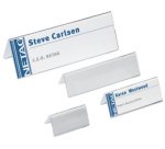 Chevalet porte-nom, en acrylique, transparent