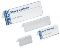 Chevalet porte-nom, en acrylique, transparent