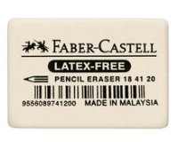 FABER-CASTELL Gomme en caoutchouc 7041-20, blanc