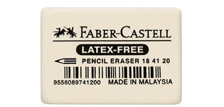 FABER-CASTELL Gomme en caoutchouc 7041-20, blanc