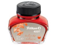 En_tinta estilografica pelikan 4001 rojo brillante bote 30 ml