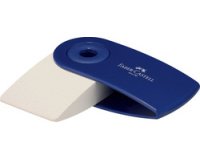Plastic gom FABER-CASTELL 'SLEEVE MINI' - rood/blauw
