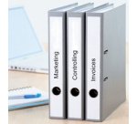 Etiquette dos de classeur SPECIAL, 297 x 38 mm, blanc