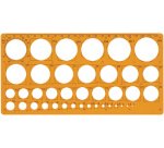 Trace-cercles pairs et impairs de 1 à 35 mm,39 cercles