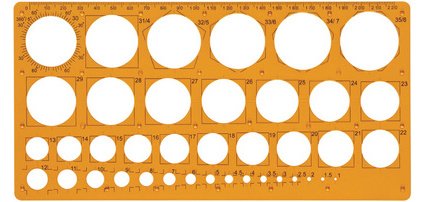 Trace-cercles pairs et impairs de 1 à 35 mm,39 cercles