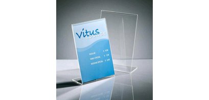 Présentoir de table, acrylique, A5 portrait, incliné