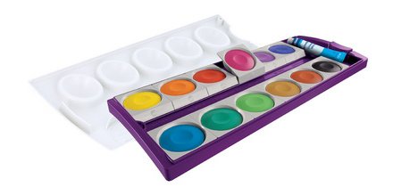 Boîte de peinture standard d'école K24, 24 couleurs