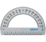 Rapporteur 180 degrés, en aluminium, 120 mm