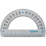 protractor 180 degrees, aluminum, 120 mm