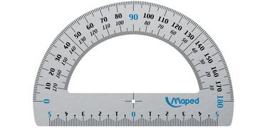 180 Grad Winkelmesser, aus Aluminium, 120 mm