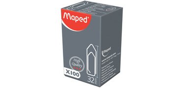 Galvanized paper clips, 32 mm, large pack