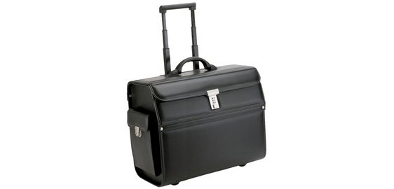 Valise pour pilotes 'MONDO', similicuir, noir