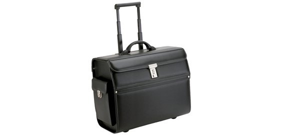 Valise pour pilotes 'MONDO', similicuir, noir