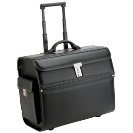 Valise pour pilotes 'MONDO', similicuir, noir