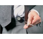 Porte-badge avec anneau porte-clés, anthracite