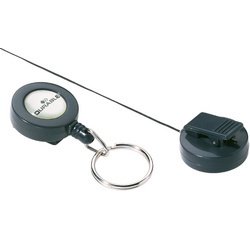 Porte-badge avec anneau porte-clés, anthracite