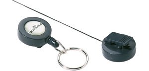 Porte-badge avec anneau porte-clés, anthracite