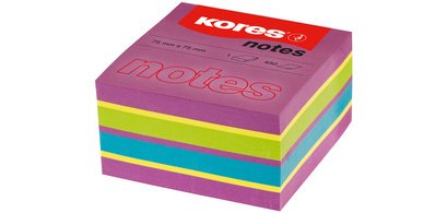 Bloc-note cube 'Spring', 75 x 75 mm, 4 couleurs