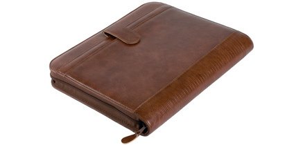 Serviette classeur 'VITERBO', A4, similicuir, marron