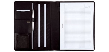 Conférencier 'CREMONA', A4, cuir nappa, noir