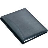 Serviette classeur 'BENACO', A5, cuir nappa, noir