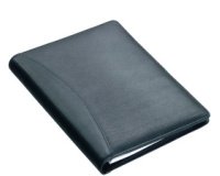 Serviette classeur 'BENACO', A5, cuir nappa, noir