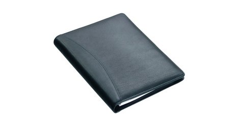 Serviette classeur 'BENACO', A5, cuir nappa, noir