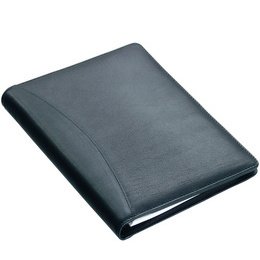Serviette classeur 'BENACO', A5, cuir nappa, noir