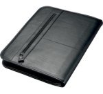 Serviette classeur 'LIMONE', A4, cuir nappa, noir
