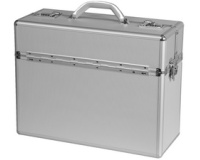 Valise pour pilotes 'ALPHA', aluminium, argent