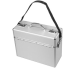Valise pour pilotes 'ALPHA', aluminium, argent