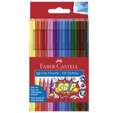 FABER-CASTELL Stylo feutre GRIP COLOUR MARKER, étui de 10