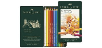 FABER-CASTELL Crayons de couleur POLYCHROMOS, étui en métal