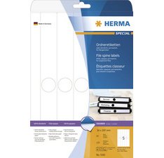 Etiquette dos de classeur SPECIAL, 34 x 297 mm, blanc
