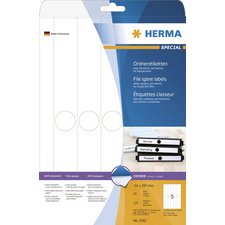 Rugetiketten voor order SPECIAL, 34 x 297 mm, 125 etiketten, wit