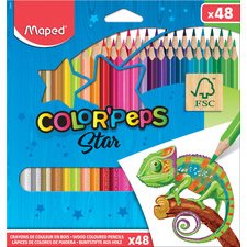 Crayon de couleur COLOR'PEPS Star, étui carton de 48