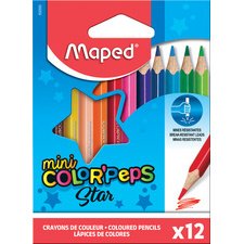 Crayons de couleur COLOR'PEPS Mini, étui carton de 12