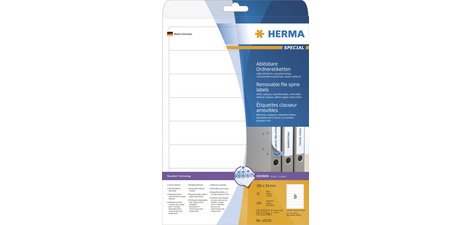 Special Binder Spine Label, 61 x 297 mm, white