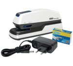 Agrafeuse électrique Optima GripE, blanc/gris/bleu