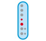 Flûte en plastique, trous 'Moderne', blanc