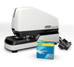 Agrafeuse électrique Optima 60E, blanc/gris/bleu