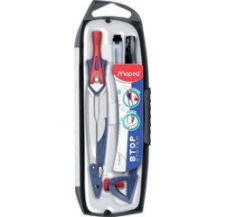 Coffret compas Stop System, set de 5 pièces, gris