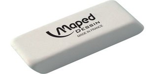 Gomme en caoutchouc Dessin, moyen, blanc